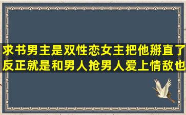 求书,男主是双性恋,女主把他掰直了,反正就是和男人抢男人,爱上情敌也行