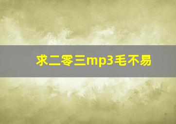 求二零三mp3毛不易