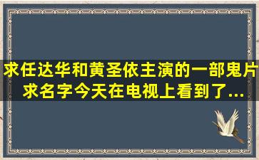 求任达华和黄圣依主演的一部鬼片。求名字。今天在电视上看到了。...