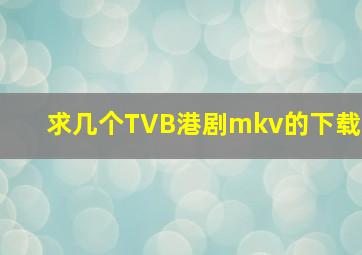 求几个TVB港剧mkv的下载