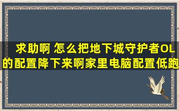 求助啊 怎么把地下城守护者OL的配置降下来啊,家里电脑配置低跑不起...