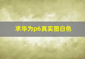 求华为p6真实图,白色