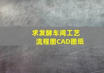 求发酵车间工艺流程图CAD图纸