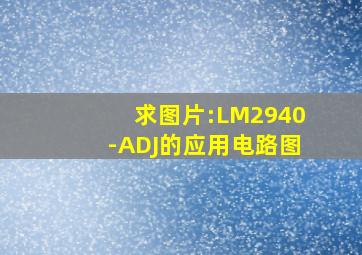 求图片:LM2940-ADJ的应用电路图