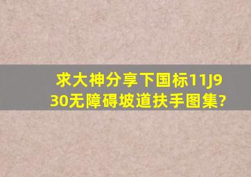 求大神分享下国标11J930无障碍坡道扶手图集?