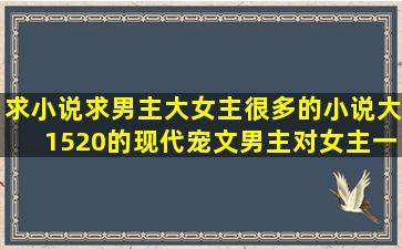 求小说;求男主大女主很多的小说,大1520的现代宠文,男主对女主一见...