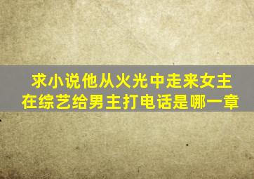 求小说他从火光中走来女主在综艺给男主打电话是哪一章