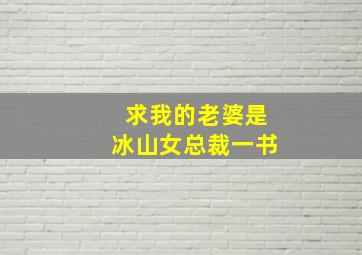 求我的老婆是冰山女总裁一书