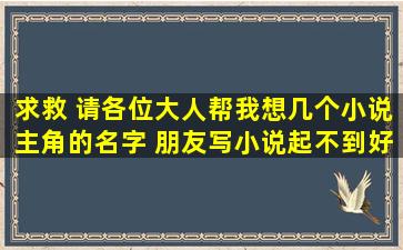 求救 请各位大人帮我想几个小说主角的名字 朋友写小说起不到好名字 ...