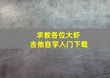 求教各位大虾 吉他自学入门下载