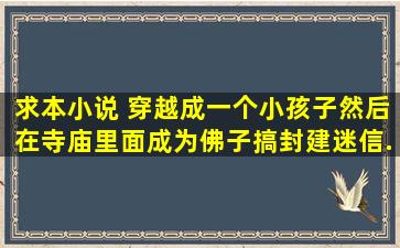 求本小说 穿越成一个小孩子,然后在寺庙里面成为佛子,搞封建迷信。...