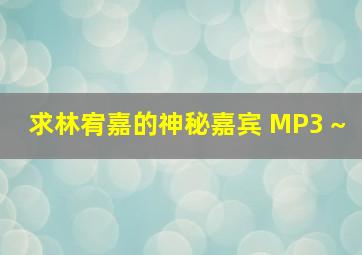 求林宥嘉的神秘嘉宾 MP3～