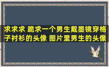 求求求 跪求一个男生戴墨镜穿格子衬衫的头像 图片里男生的头像原图