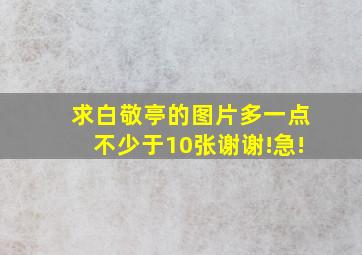 求白敬亭的图片多一点不少于10张谢谢!急!