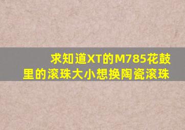 求知道XT的M785花鼓里的滚珠大小,想换陶瓷滚珠