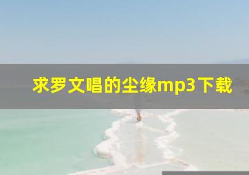 求罗文唱的尘缘mp3下载(