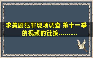 求美剧《犯罪现场调查》 第十一季 的视频的链接...................