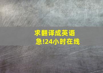 求翻译成英语 急!24小时在线