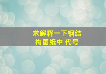 求解释一下,钢结构图纸中 代号