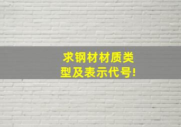 求钢材材质类型及表示代号!