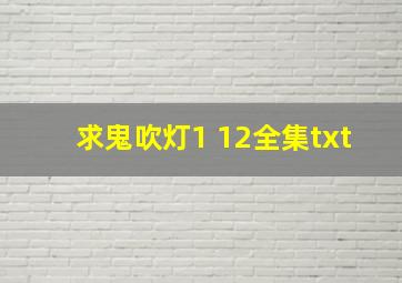 求鬼吹灯1 12全集txt