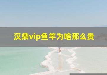 汉鼎vip鱼竿为啥那么贵