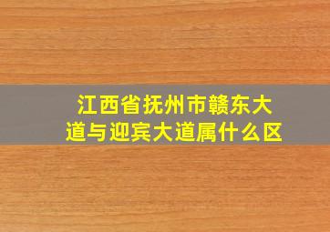 江西省抚州市赣东大道与迎宾大道属什么区