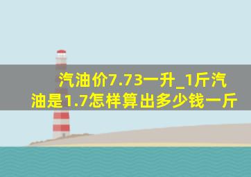 汽油价7.73一升_1斤汽油是1.7怎样算出多少钱一斤