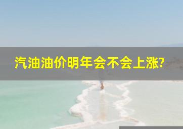 汽油油价明年会不会上涨?