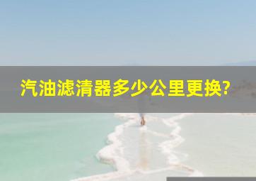 汽油滤清器多少公里更换?