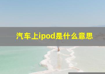 汽车上ipod是什么意思