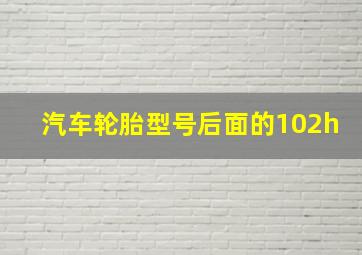 汽车轮胎型号后面的102h