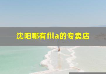 沈阳哪有fila的专卖店