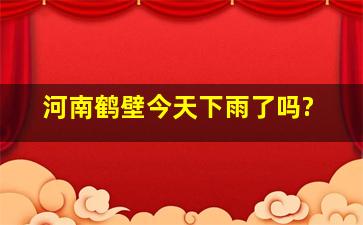 河南鹤壁今天下雨了吗?