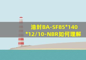 油封BA-SF85*140*12/10-NBR如何理解