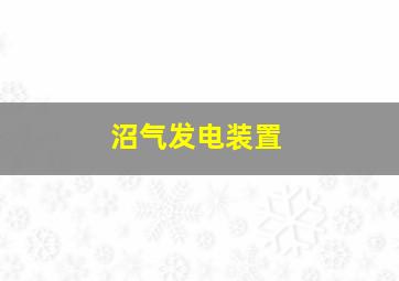 沼气发电装置