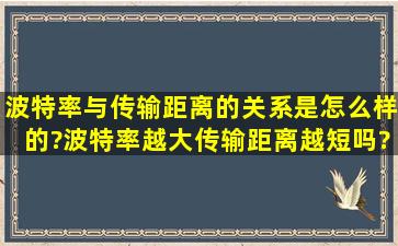 波特率与传输距离的关系是怎么样的?波特率越大,传输距离越短吗?谢谢?