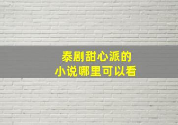 泰剧甜心派的小说哪里可以看