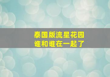 泰国版流星花园谁和谁在一起了