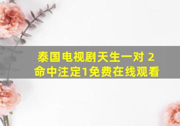 泰国电视剧《天生一对 2 命中注定》1免费在线观看