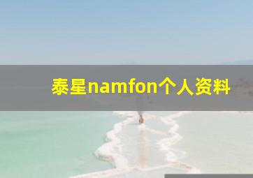 泰星namfon个人资料