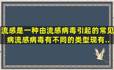 流感是一种由流感病毒引起的常见病,流感病毒有不同的类型。现有...