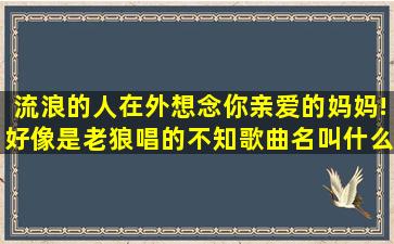 流浪的人在外想念你亲爱的妈妈!好像是老狼唱的(不知歌曲名叫什么(