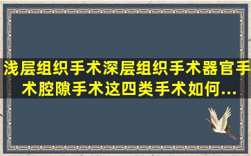 浅层组织手术、深层组织手术、器官手术、腔隙手术这四类手术如何...