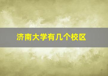 济南大学有几个校区 