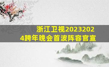 浙江卫视20232024跨年晚会首波阵容官宣