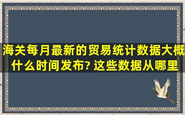 海关每月最新的贸易统计数据大概什么时间发布? 这些数据从哪里得知?