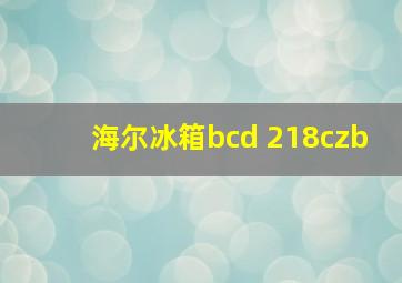 海尔冰箱bcd 218czb