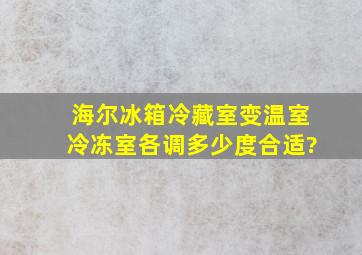 海尔冰箱冷藏室变温室冷冻室各调多少度合适?