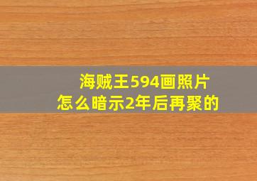 海贼王594画照片怎么暗示2年后再聚的